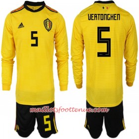 Maillot/Tenue Belgique VERTONGHEN 5 Enfant Extérieur Coupe du monde 2018 Manche Longue